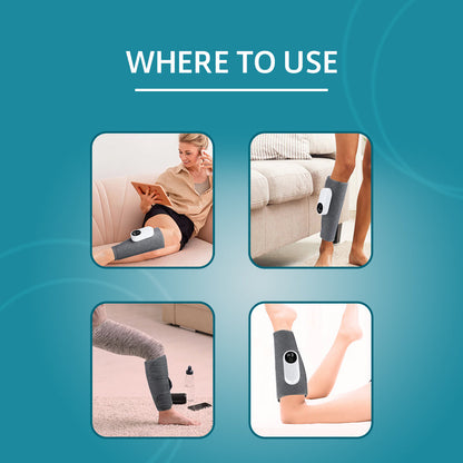 Portable & Adjustable Compression Leg Massager